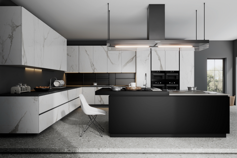 岛台-极光黑-tpm3 橱柜- 特级鱼肚白-ma3d01m 地面-水磨石-xpd7